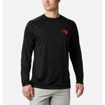 Columbia Collegiate PFG Terminal Tackle Long Sleeve - Oregon State, Sudaderas Marrom Naranjas Negros